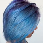 Taglio medio con colore azzurro - @santihair