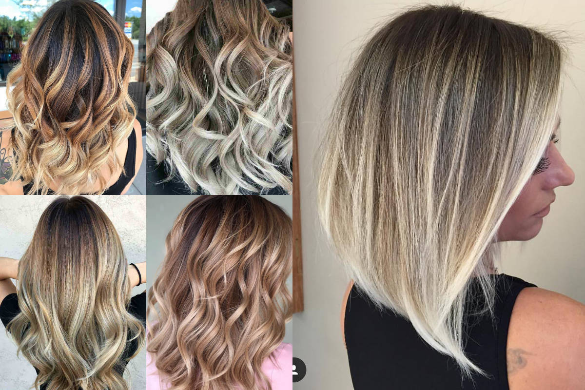 capelli lunghi con colpi di sole