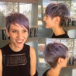 Taglio pixie corto con sfumature lilla - @short_hair_ideas