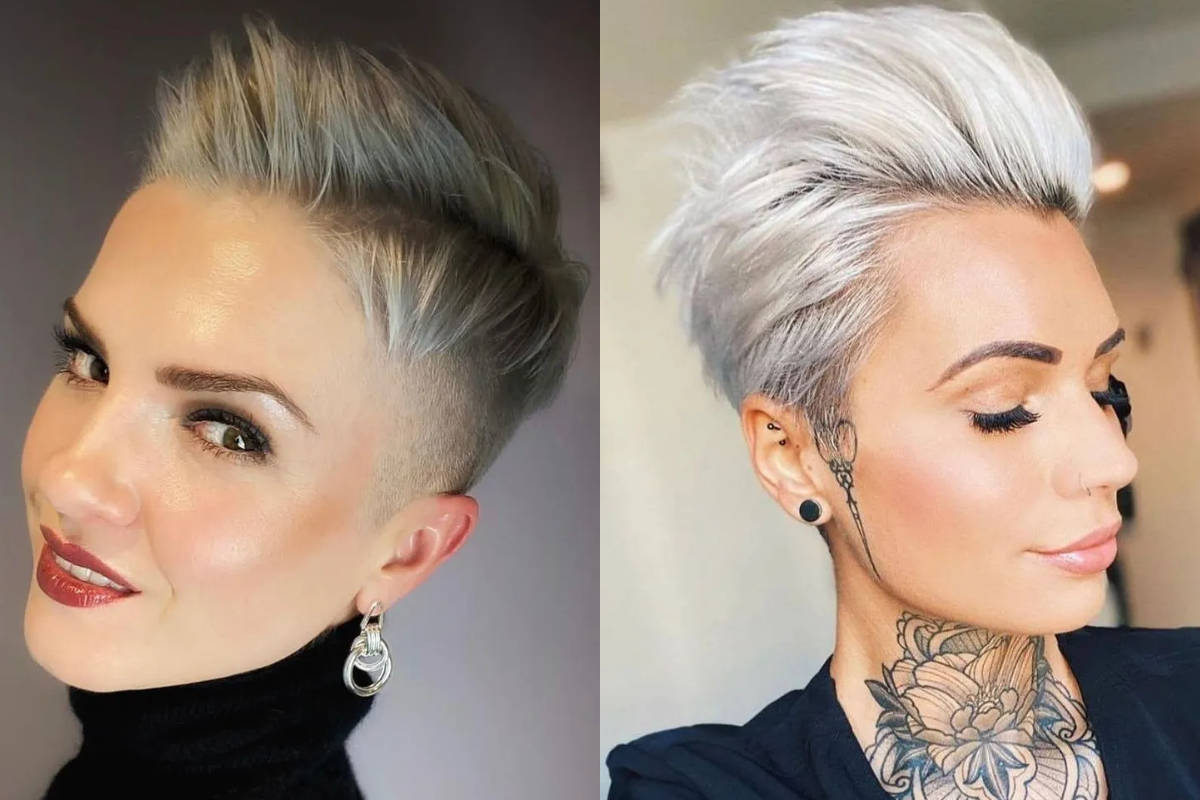 Capelli Rasati Ai Lati Con Ciuffo