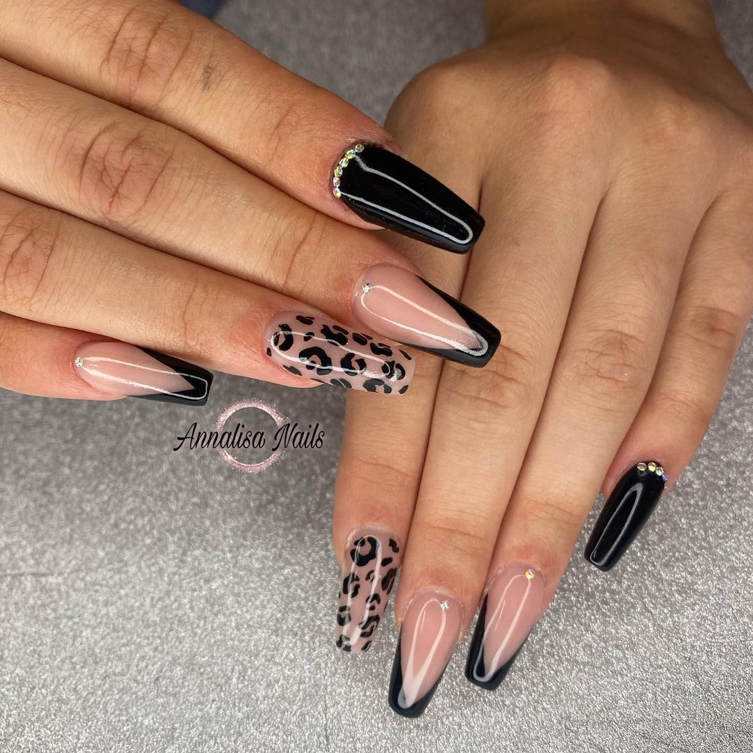 Unghie leopardate lunghe - @_annalisa.nails