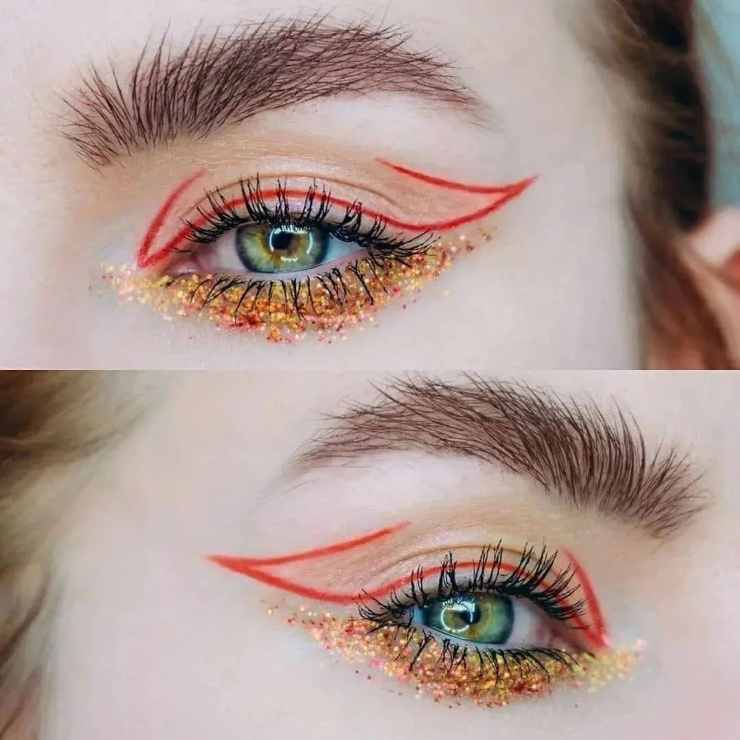 arancio brillante come un gioiello make up aranciato @makeup.wise