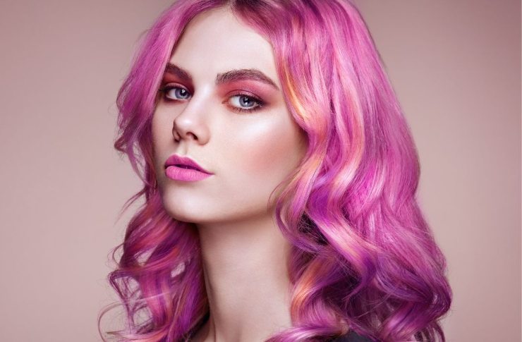 capelli colore rosa, Canva