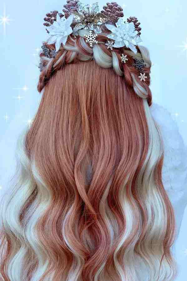 jackieinmanhair treccia sciolti fiori neve 26-11-2022