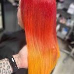 ombré rosso e arancione