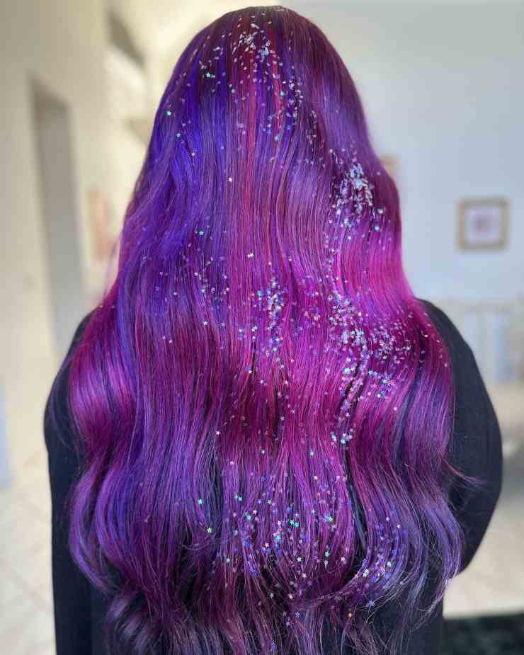 luminoso viola capelli da sirena @hairbylunabelle
