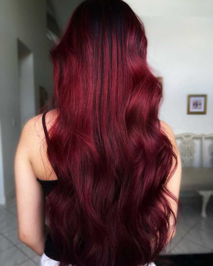 rosso intenso capelli da sirena @hairbylunabelle