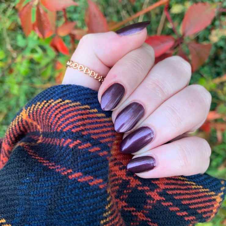 sfumatura viola metallico unghie tendenze @charliisnails