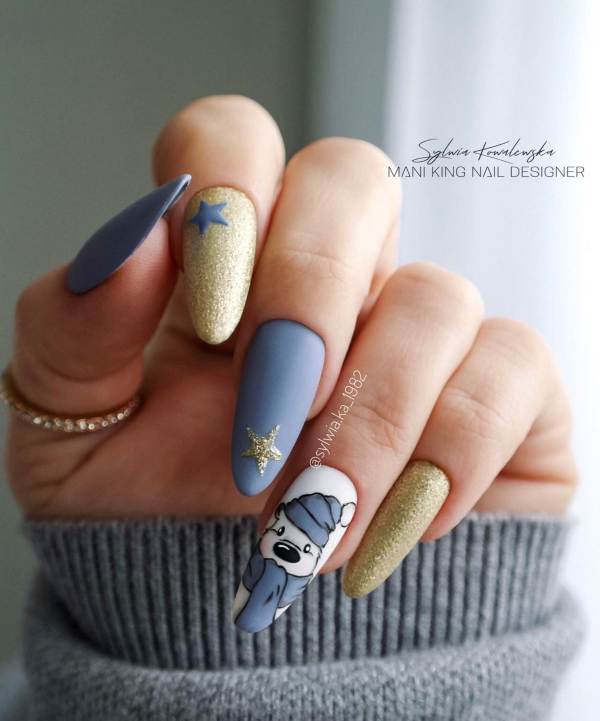 Nail Art Natale stelle glitter 06-12-2022
