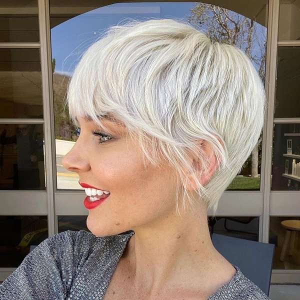 Pixie Cut novità giovane frangia