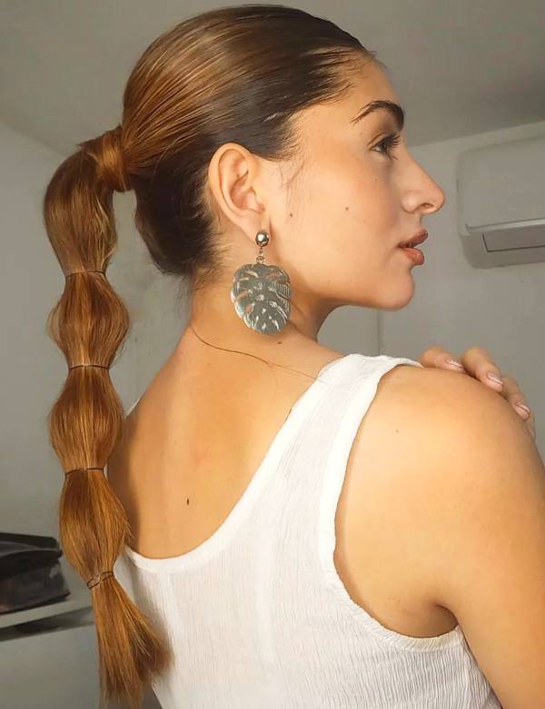Acconciatura bubble ponytail