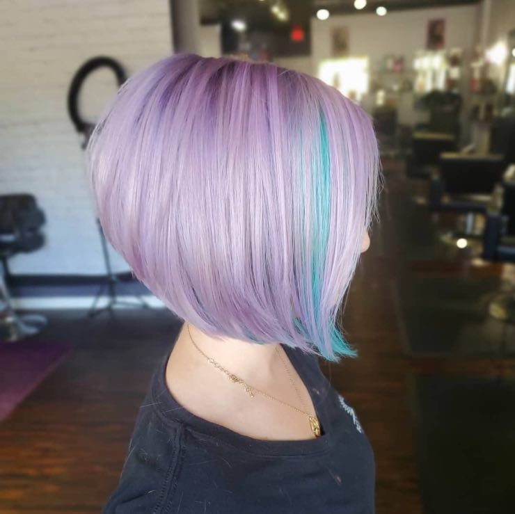 bob bicolor lilla e azzurro @cabelocurto.club