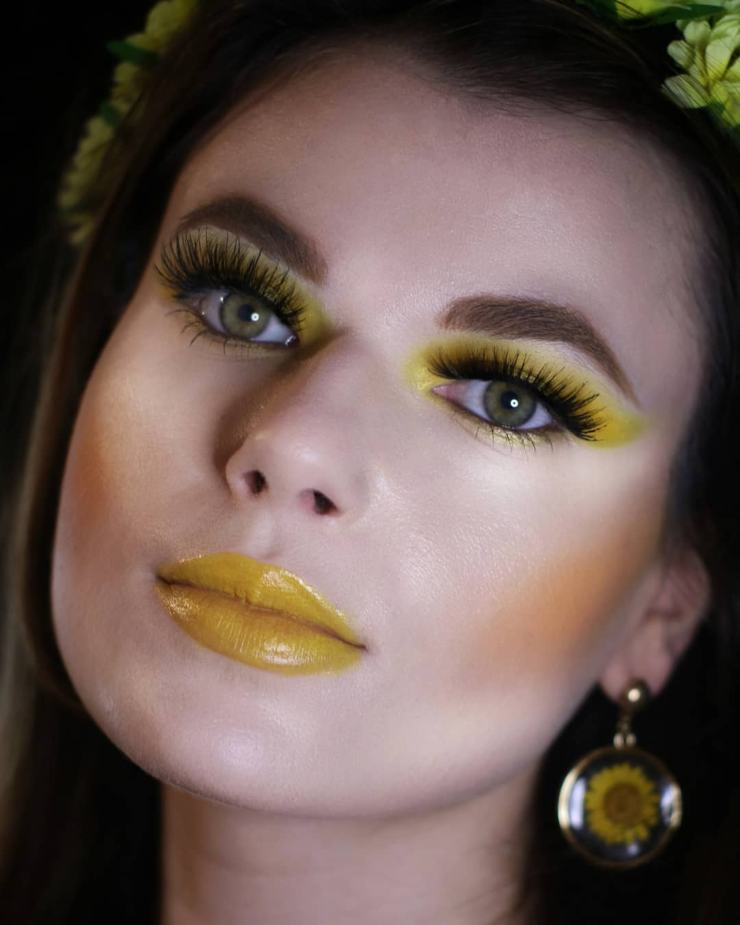 con giallo make up tendenza @naty94mua