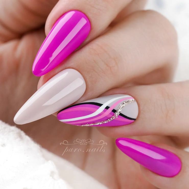 sfumatura rosa Block Nails @puro.nails