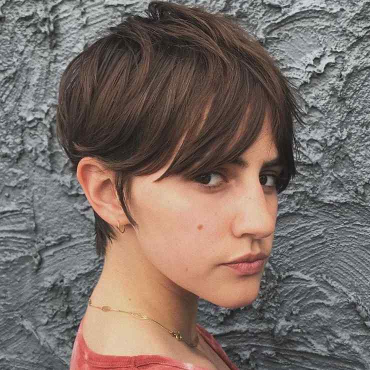 pixie cut frangia