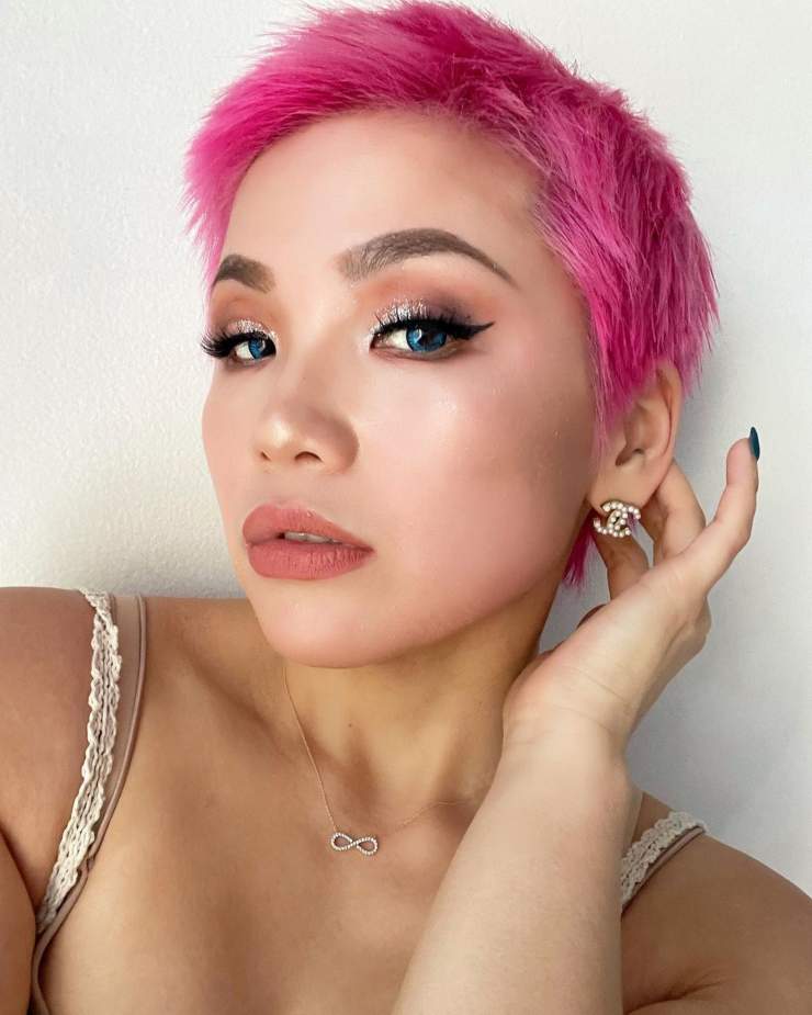 Pixie cut rosa