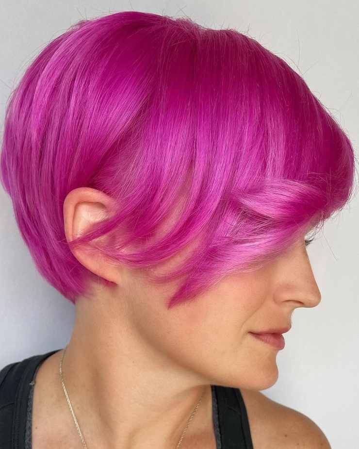 pink pixie cut