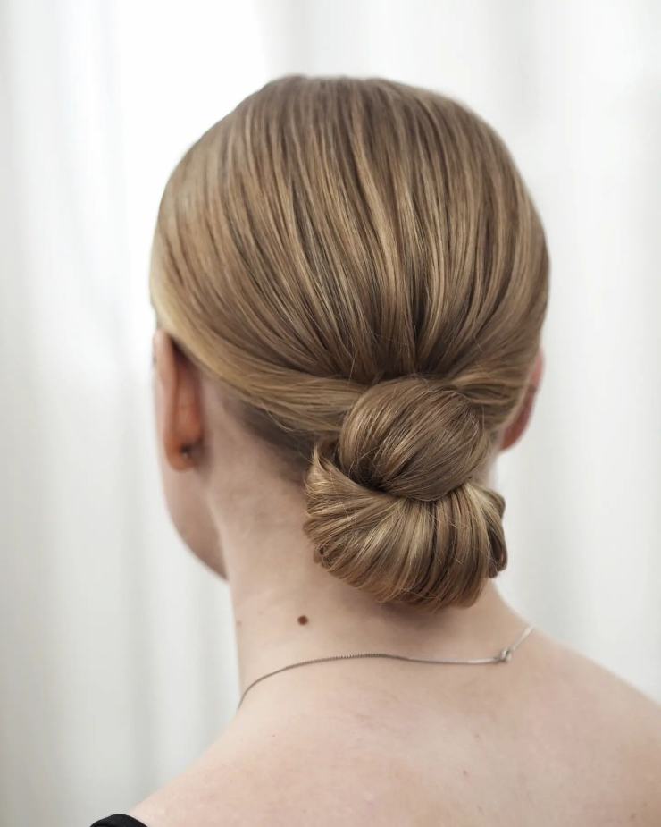 chignon biondo doppio