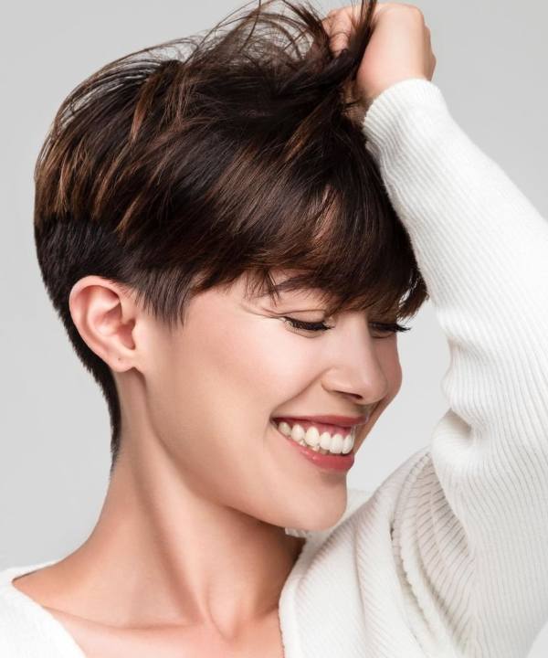 pixie cut cioccolato