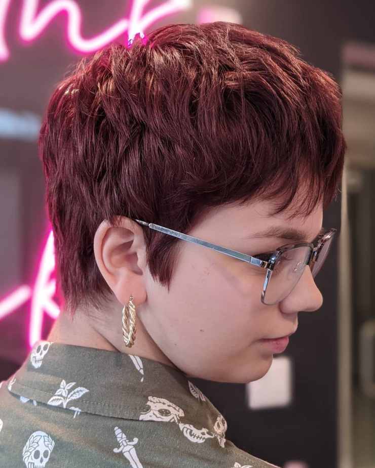 pixie cut mogano