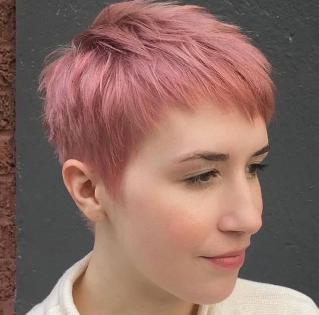 Pink pixie cut