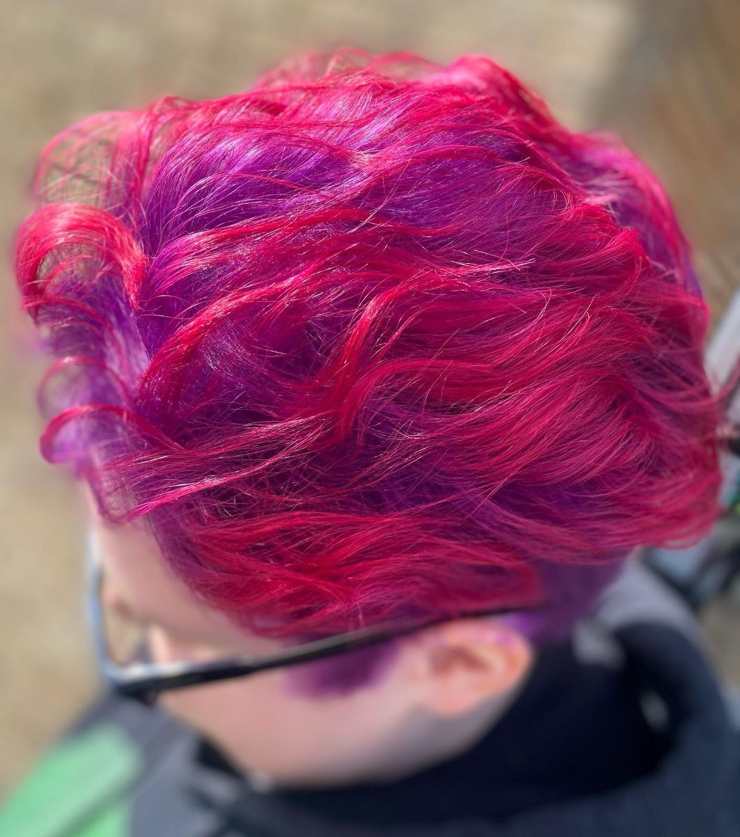 pixie cut fucsia