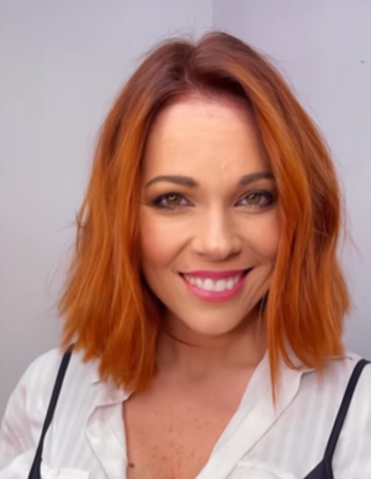 hair bob sfrangiato arancio