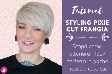 Pixie cut frangia tutorial styling