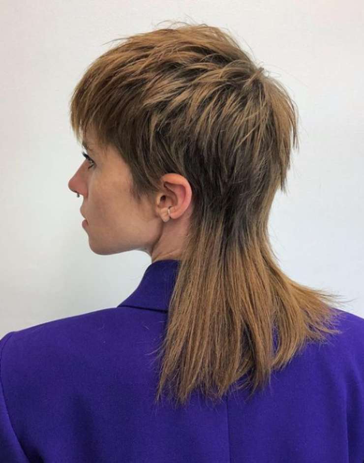 tagli di capelli per viso allungato Mullet hair